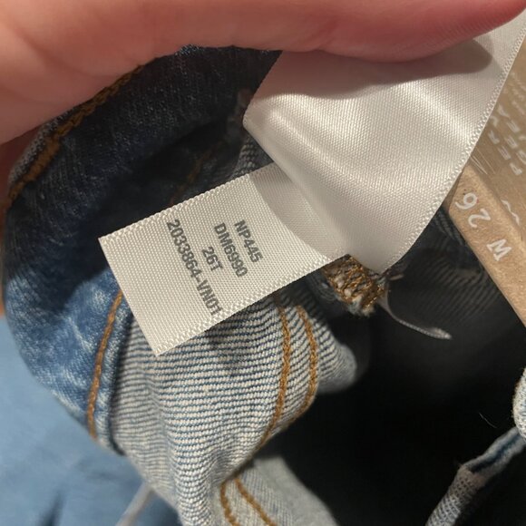 NWT Madewell Tall Emmett Wide Leg Jean Sz 26T Lakecourt Wash 33" Full Length - Picture 14 of 14